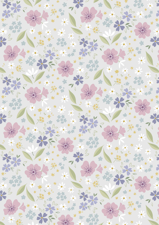 Lewis & Irene - Floral Song - Floral Art, Pale Grey