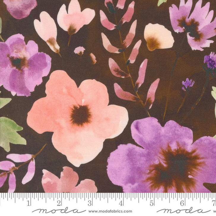 Moda - Blooming Lovely - Posy Watercolor Floral, Sepia
