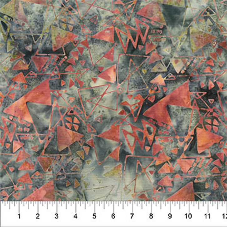 Northcott - Banyan Batiks Quilting is My Voice - Triangles, Artichoke