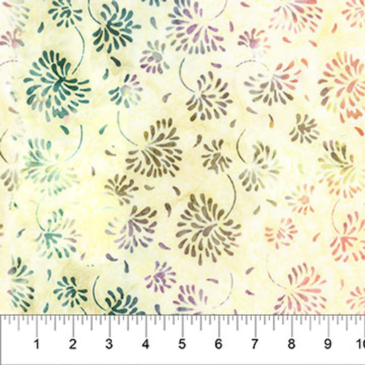 Northcott - Banyan Batiks Fragrant - Floral Sprigs, Ivory