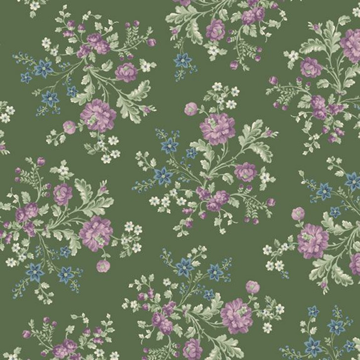 Marcus Fabrics - Vivienne - Petite Bouquet, Green