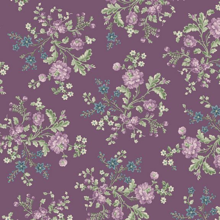 Marcus Fabrics - Vivienne - Petite Bouquet, Purple