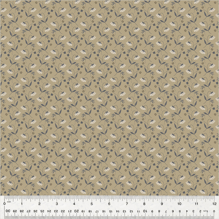 Windham Fabrics - Oxford - Flower Drops, Taupe