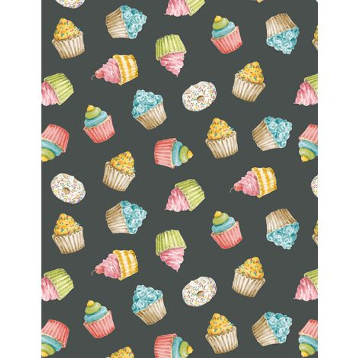 Wilmington Prints - Sweet Little Pleasures - Sweets Toss, Black