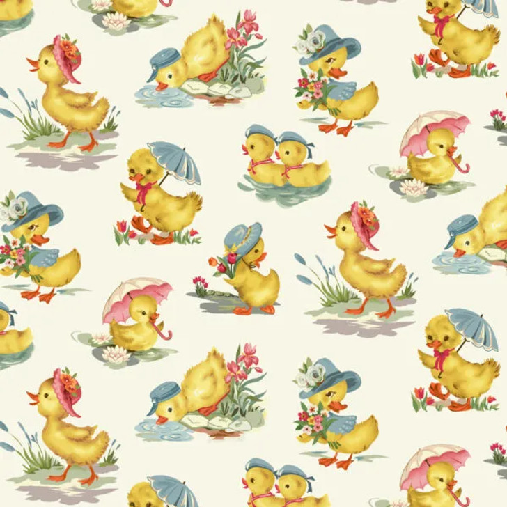 Freckle + Lollie - Little Darlings - Springtime For Duckling, Cream