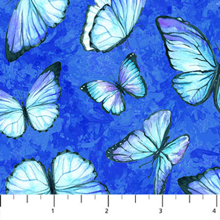 Northcott - Rhapsody in Blue - Butterflies, Purple