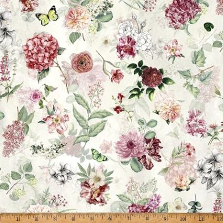 Hoffman California - Botanical Charm - Flowers & Butterflies, Vintage