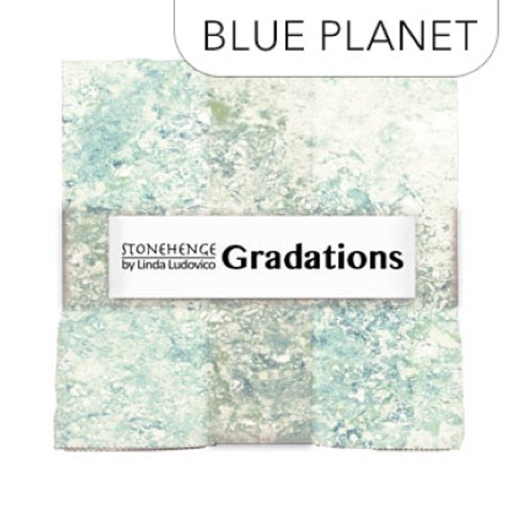 Northcott - Stonehenge Gradation Tiles - 42 - 10" Tiles, Blue Planet