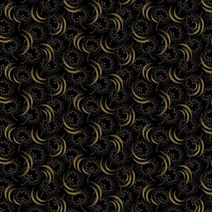 Marcus Fabrics - Paula's New Companions - Windy, BlacK