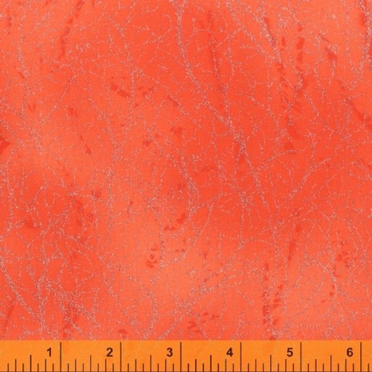 Windham Fabrics - Diamond Dust - Shimmer Sparkle, Coral