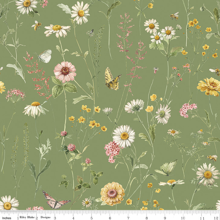 Riley Blake - Love Me More - Main Print, Green