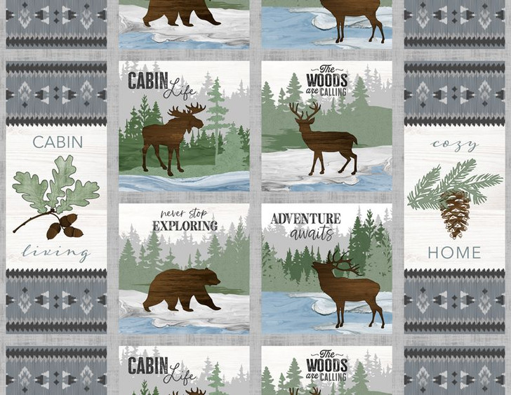 Wilmington Prints - Timberland Trails - 24" Woodsy Animal, Multi