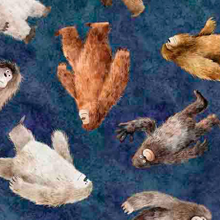 Quilting Treasures - Bigfoot - Bigfoot Toss, Navy