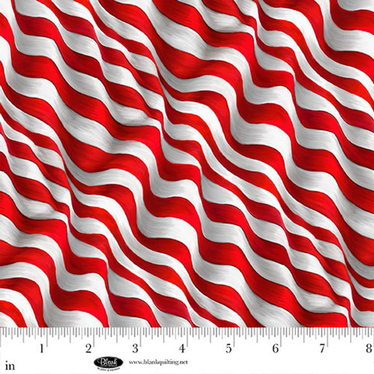 Blank Quilting - Fire Alarm - Waving Flag Stripe, Red