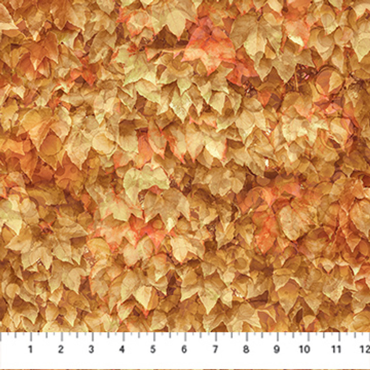 Northcott - Autumn Breeze - Layered Leaves, Light Rust