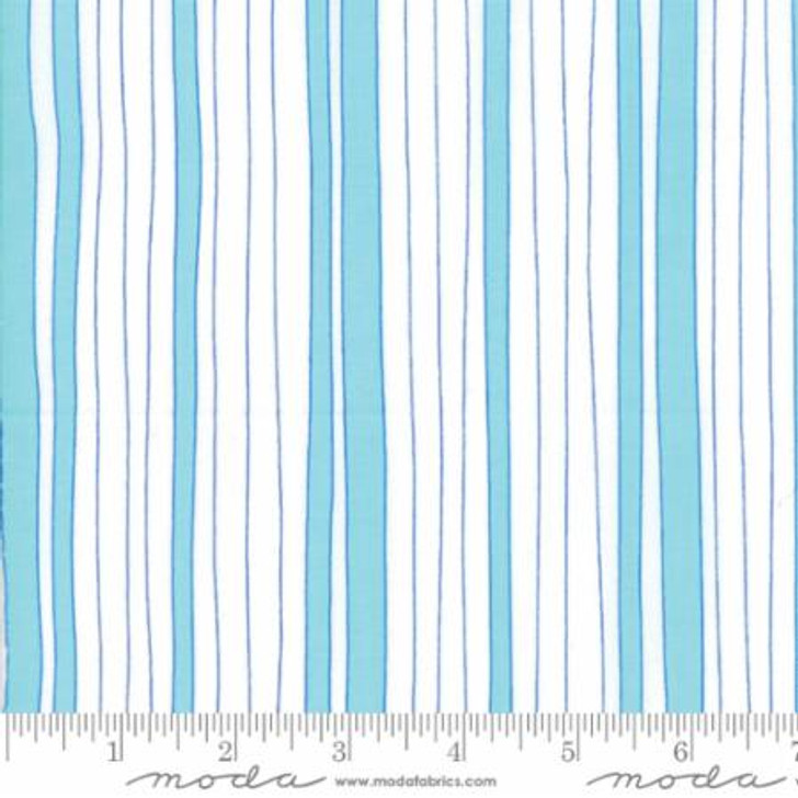 Moda - Confetti - Wonky Stripe, Turquoise