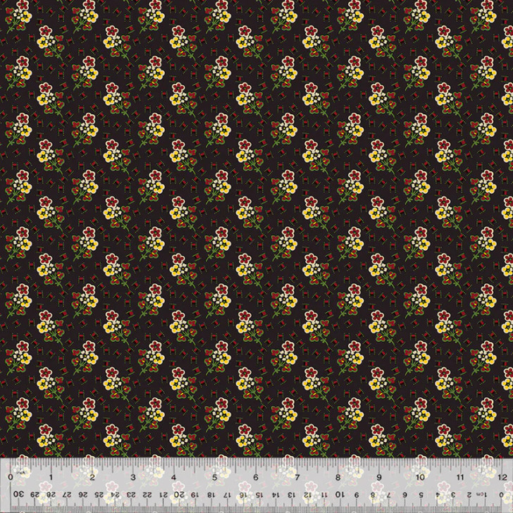 Windham Fabrics - Circa: Turkey Red - Picnic, Black