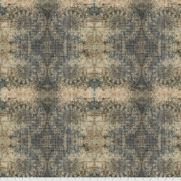 Free Spirit - Tim Holtz - Abandoned - Muted Medallions, Indigo