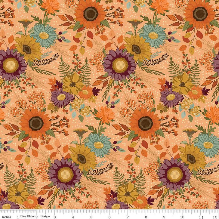 Riley Blake - The Awe of Autumn - Main Print, Orange