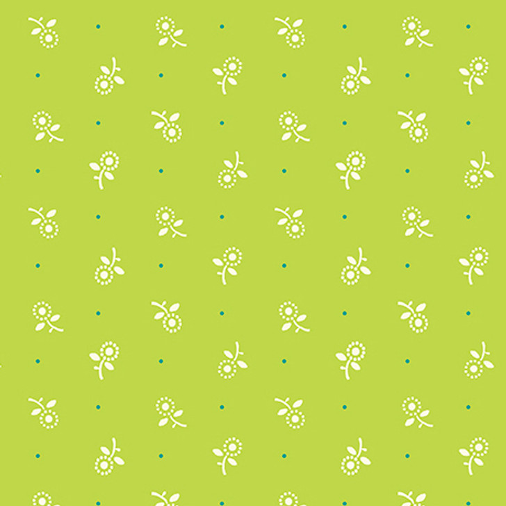 Quilting Treasures - Oxford Revival - Ditsy, Chartreuse