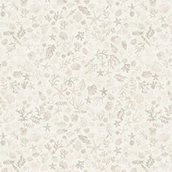 Quilting Treasures - Deep Sea Dazzle - Coral, Beige