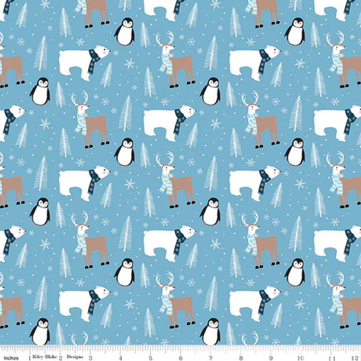 Riley Blake - Winter Magic - Main Print, Blue