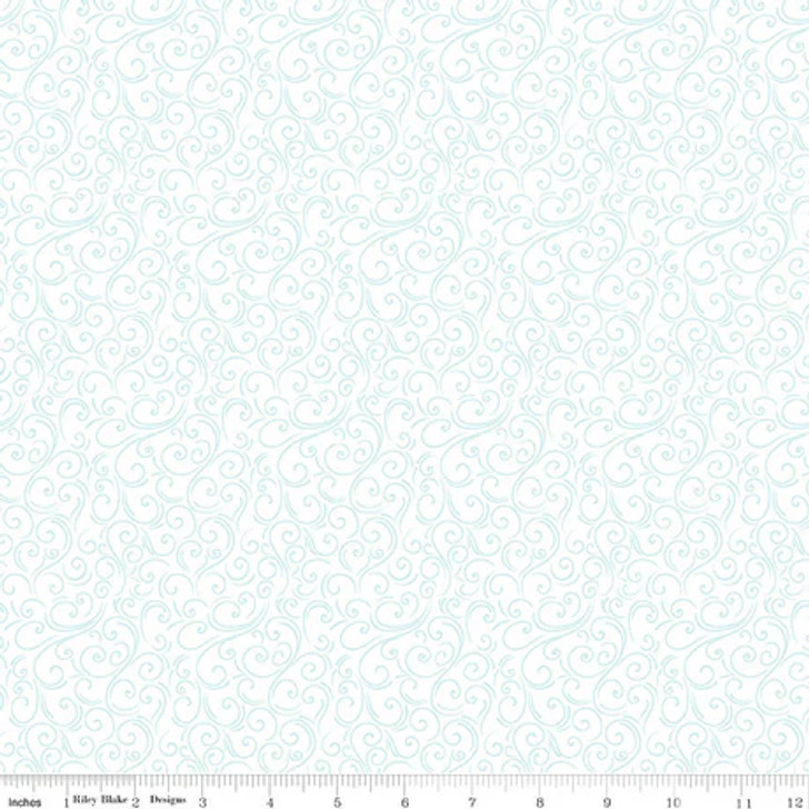 Riley Blake - Winter Magic - Swirls, White
