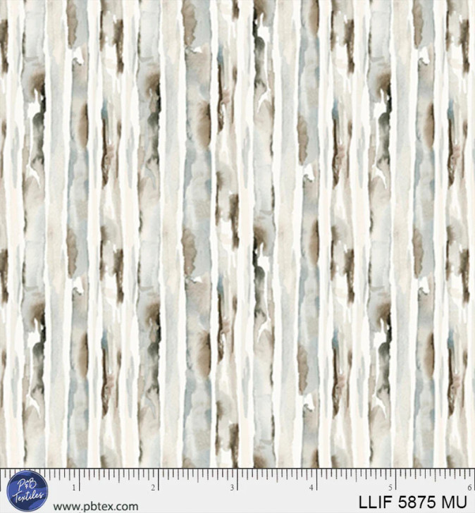 P & B Textiles - Lodge Life - Birch Stripe, Multi