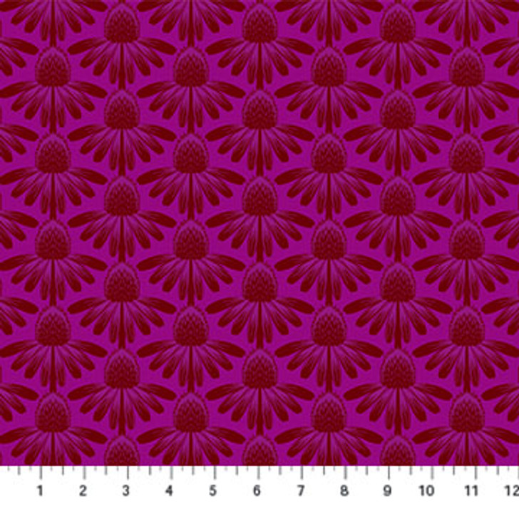 Anna Maria Textiles - Indelible - Coneflower, Magenta