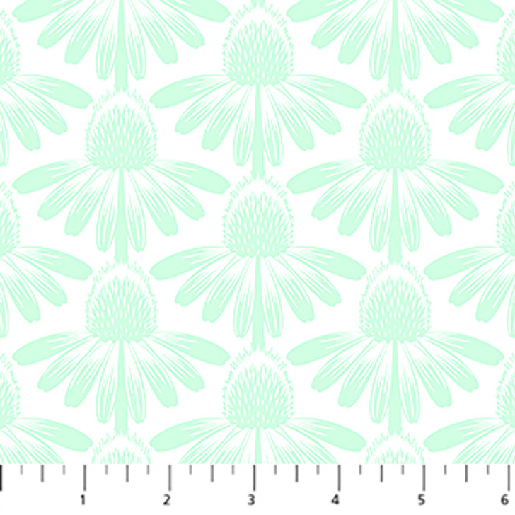 Anna Maria Textiles - Indelible - Coneflower, Mint