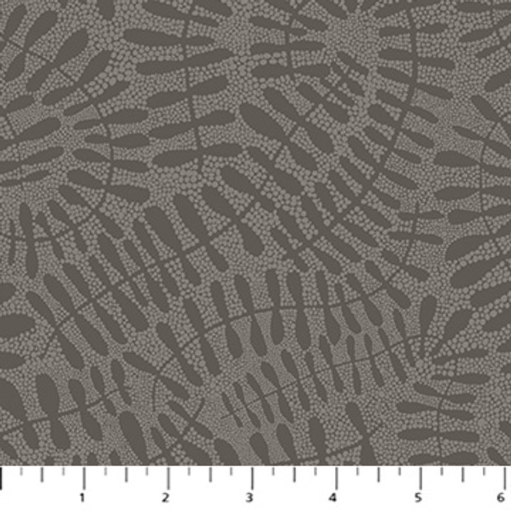 Figo Fabrics - Tranquility - Leaves, Taupe