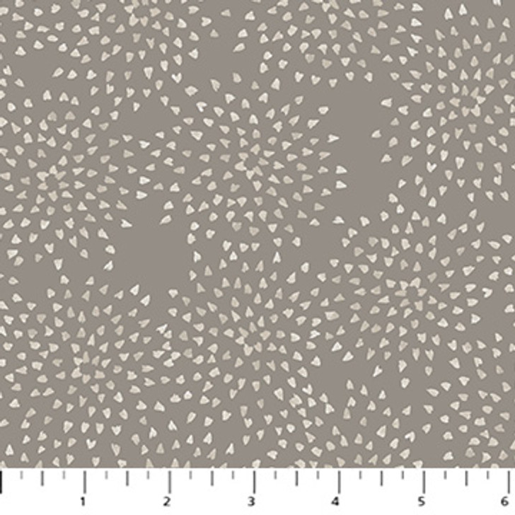 Figo Fabrics - Tranquility - Ditsy Floral, Taupe