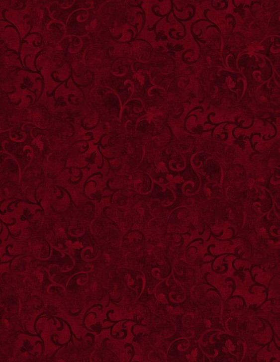 Wilmington Prints - Essentials Scroll, Dark Brick