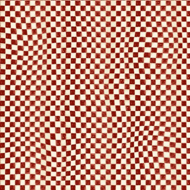 Clothworks - Snovalley - Digital Check, Red