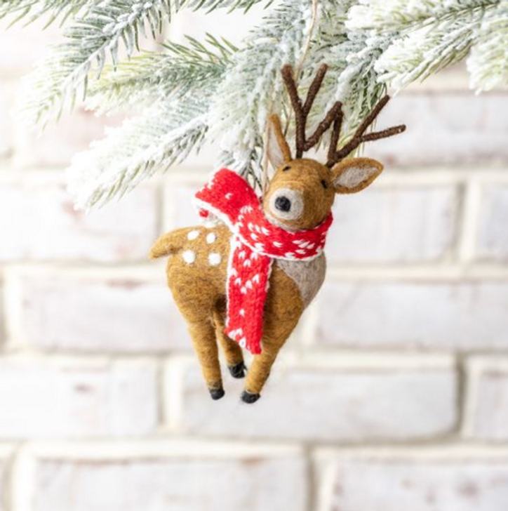 Fuzzy Deer Ornament