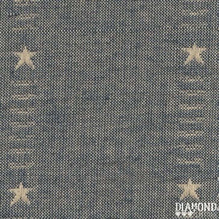 Diamond Textiles - Primitive Stars - Blue w/Tan Stars