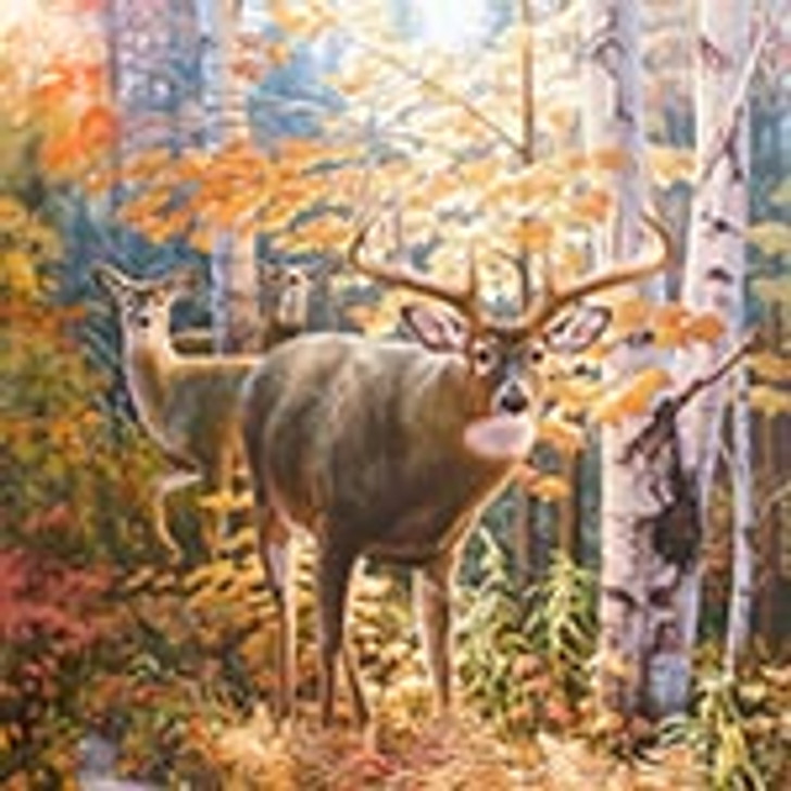 Elizabeth Studio - Autumn Surprise - 24" Deer Panel, Multi