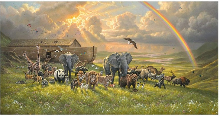 Elizabeth Studio - Noah's Ark - (Landscape Medley) - 24" Noah's Ark Panel, Multi