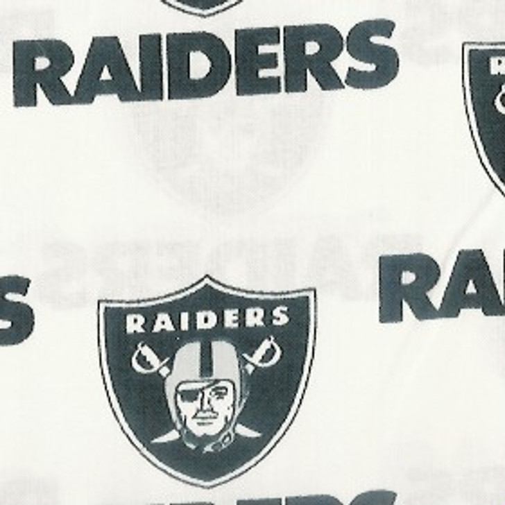 Fabric Traditions - NFL - Oakland Raiders, White