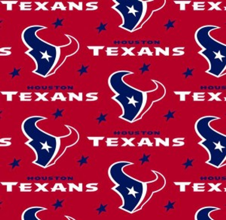 Fabric Traditions - NFL Fleece - Houston Texans, Red