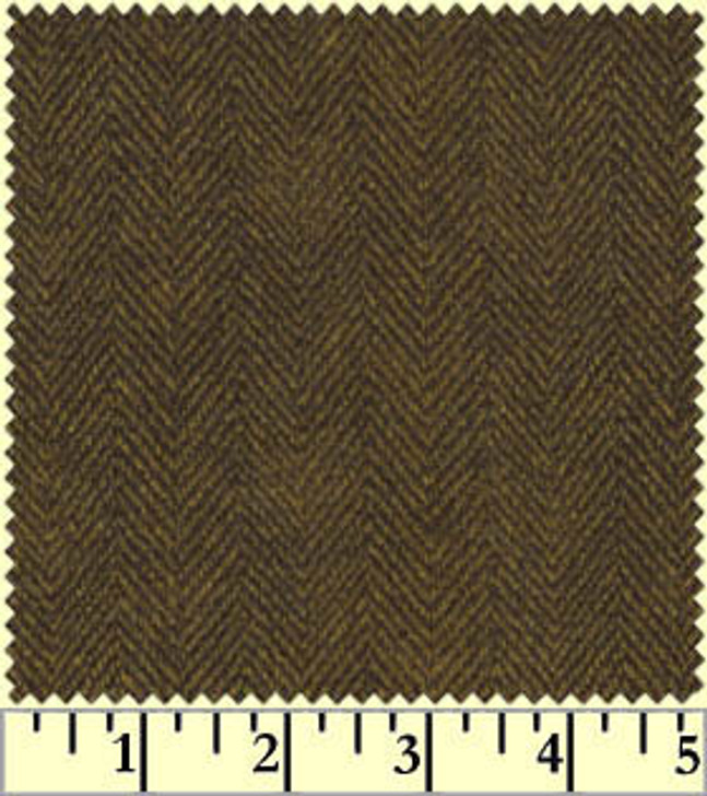 Maywood Studio - Woolies Flannel - Herringbone, Gold Black