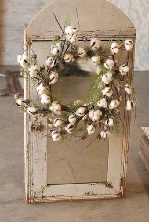 Wreath - Glittered Cotton & Pine