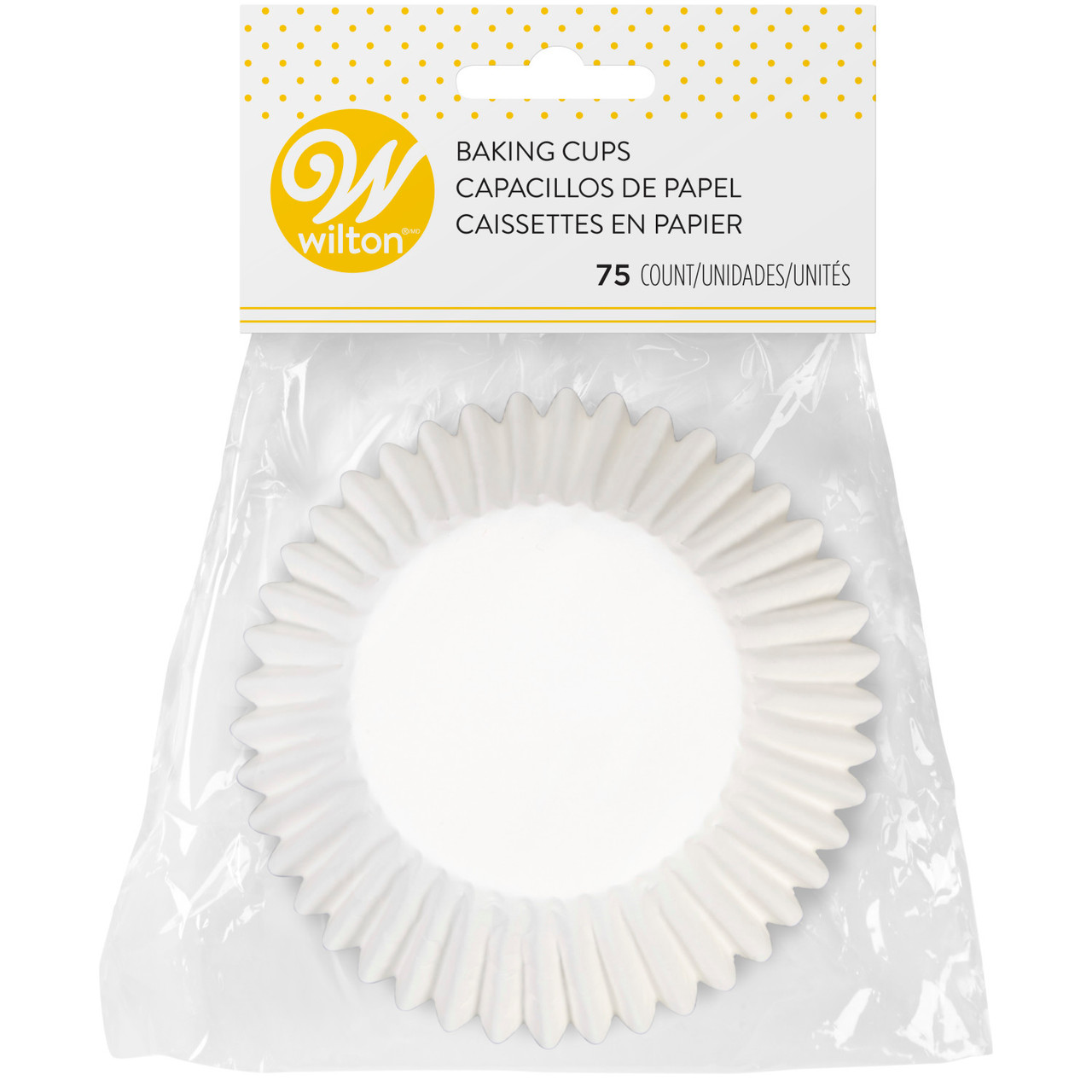 White Jumbo Cupcake Liners, 75Count Wilton B2B