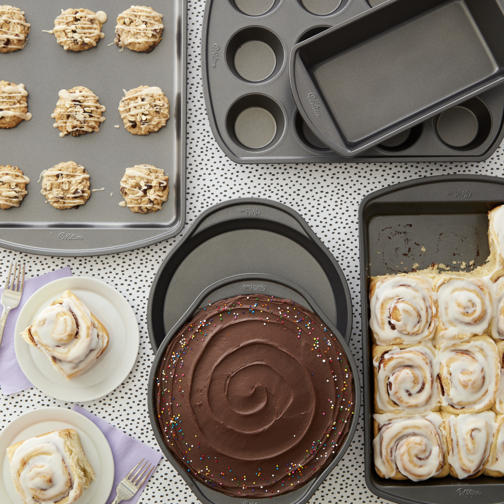 Variety of bakeware displayed