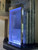 Enclosed Glass Water Wall with Stainless Trim and LED Lighting