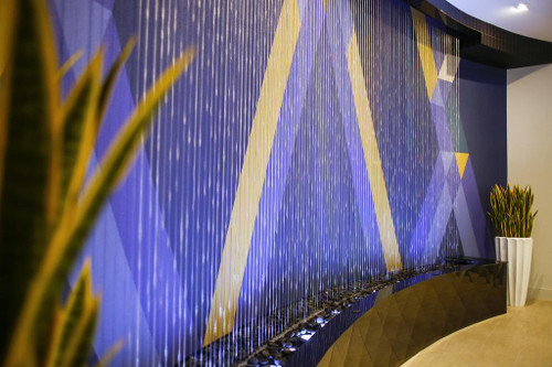 Wall Inset Rain Veil Curtain with Decorative Wall - Water Gallery