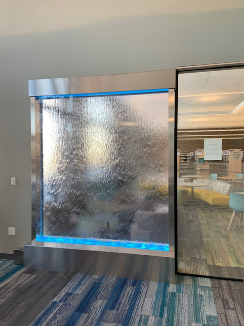 Stainless Steel Carol Stream Water Wall - Water Gallery