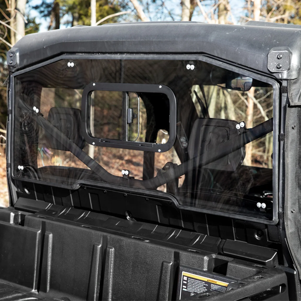 Atv With Windshield Can-Am Defender Sliding Rear Windshield - SuperATV