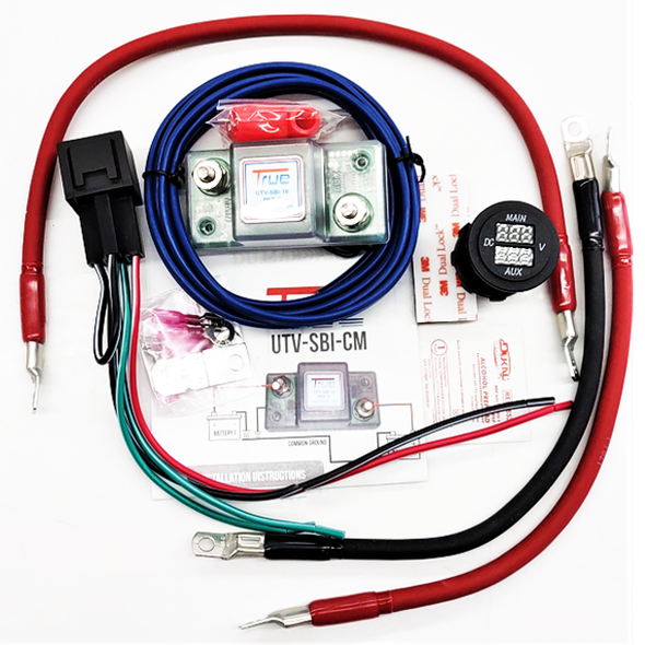 ATV/UTV Dual Battery Kit w/ Volt Meter - TrueAm (UTV-SBI-CM)