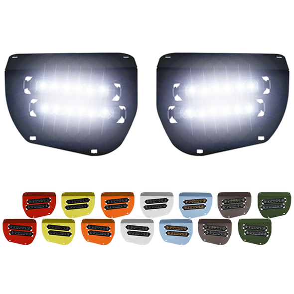 Honda Rancher 420 (14-24) LED Headlights - Dual Wide 8" - Vessel - Hondaboats